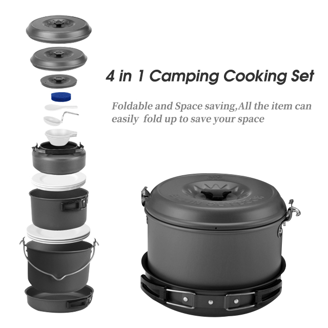 Climbing Aluminum Lightweight Camping Cookware Set