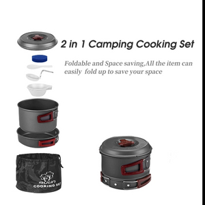 Camping Aluminum Speckled Camping Cookware Set